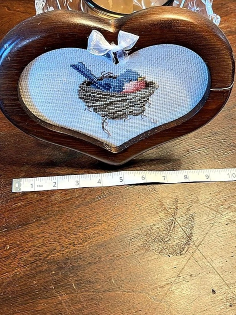 Heart-Shaped Needlepoint Decor